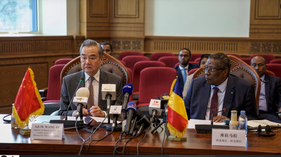 Chinese Foreign Minister Wang Yi engages with Chad’s Foreign Minister in N'Djamena, as part of a broader diplomatic mission to strengthen ties with the Sahel region.
