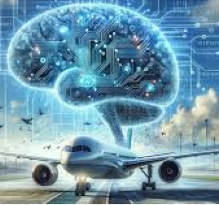 AI technology revolutionizing aviation through predictive maintenance and intelligent flight optimization.