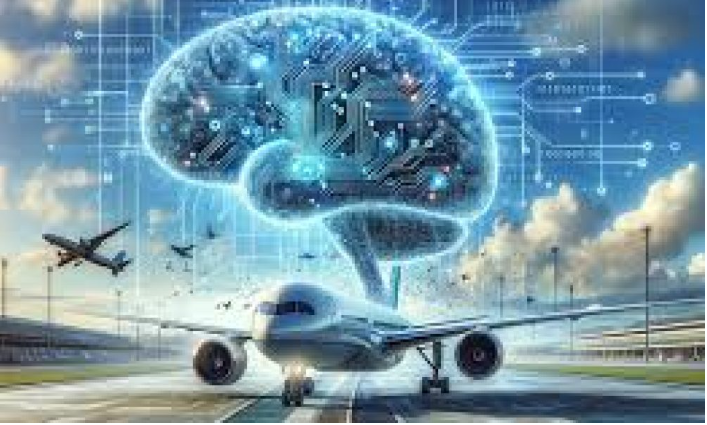 AI technology revolutionizing aviation through predictive maintenance and intelligent flight optimization.