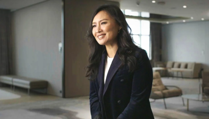 Jen Zhu Scott, CEO of Power Dynamics, speaking on U.S.-China cooperation in AI development.