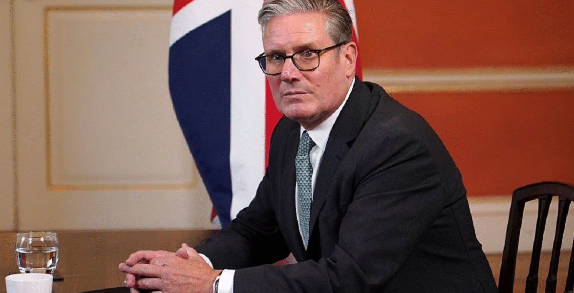 Prime Minister of the United Kingdom delivering a speech on economic policy and national leadership