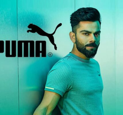 Virat Kohli promoting Puma sportswear as brand ambassador in India