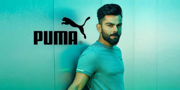 Virat Kohli promoting Puma sportswear as brand ambassador in India