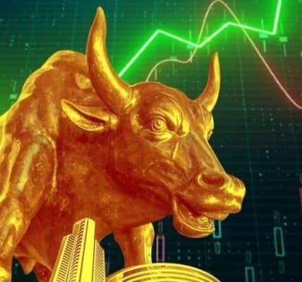 Sensex and Nifty rise chart showing bullish market trend February 2026